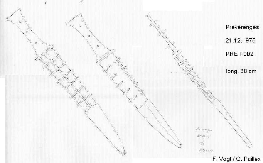 palafitte, station lacustre, poignard mdival dague PREVERENGES I